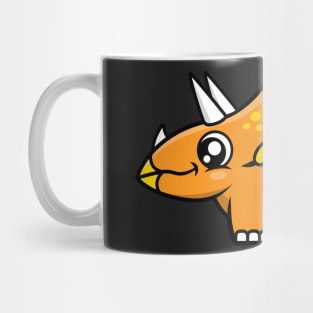 Triceratops Dinosaur (Orange and Yellow) Mug